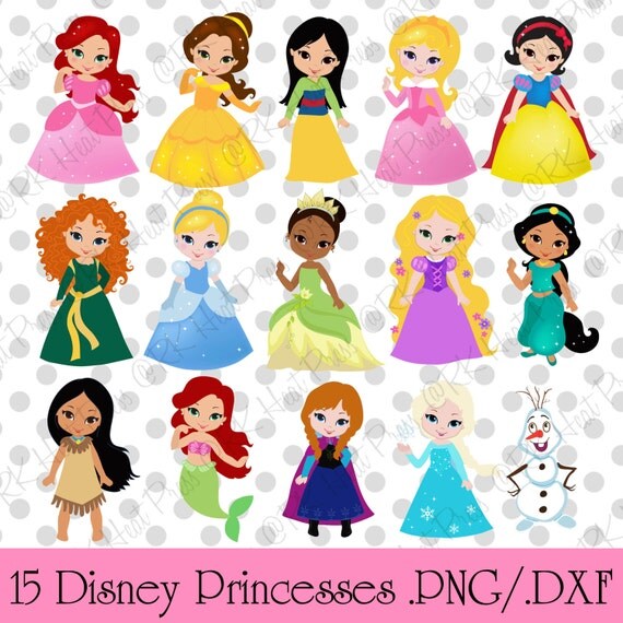 Download Disney Inspired Cute Princess Cut Files .png .dxf by ...