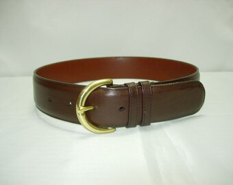 Vintage Coach Dark Brown Glove Tanned Cowhide Wide Leather Belt Petite