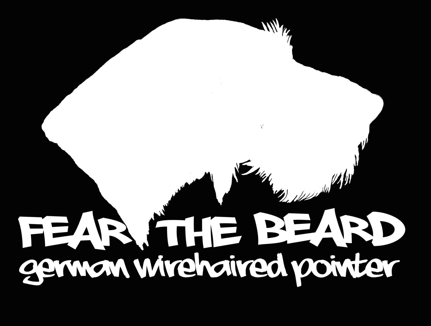 Fear the Beard GERMAN WIREHAIRED POINTER Vinyl decal