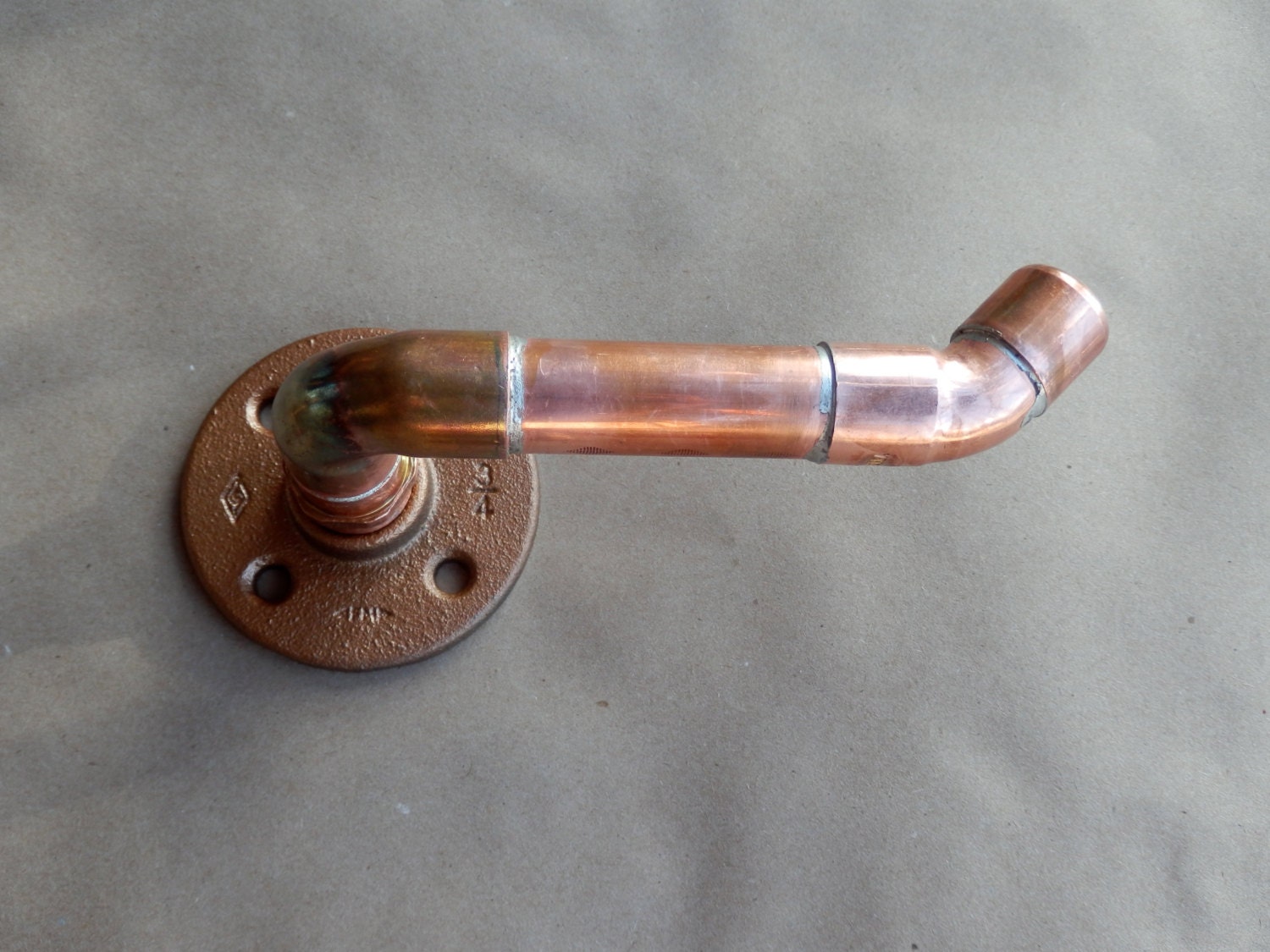 Toilet Paper Holder Copper Pipe Handcrafted by DerekGoodbrand