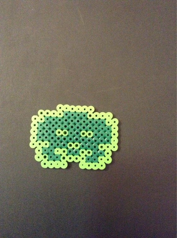 Space Invader Perler Bead Pixel Art by 8BitLegit on Etsy