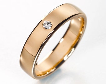 Simple gold wedding rings