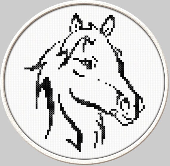 horse-cross-stitch-pattern-pdf-pattern-digital-download-animal-etsy