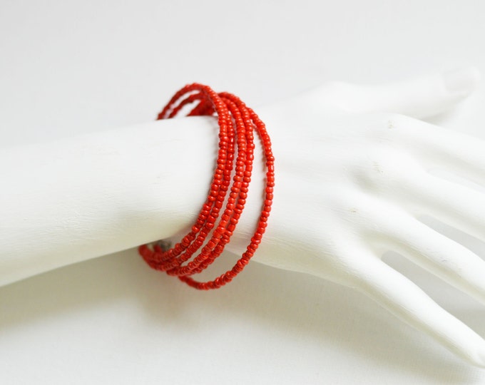 SALE! Bead bracelet, Red