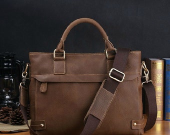 Mens Leather Satchel - Messenger Bag Leather Satchel - Leather ...