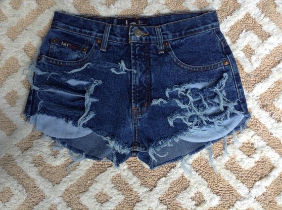 Items similar to Simple destroyed high waisted on Etsy