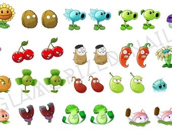 Plants vs Zombies Nail Decals · 38 Waterslide Decals | Nail Art, Nail ...