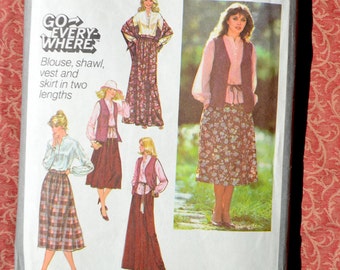 hippie clothes sewing pattern , woman vintage sewing pattern, hippie ...