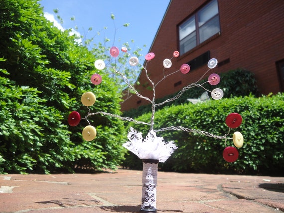 Braided Wire button tree - Tree of life - Button Tree