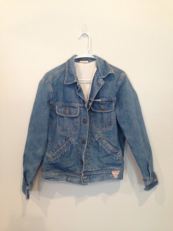 guess denim jacket 80s