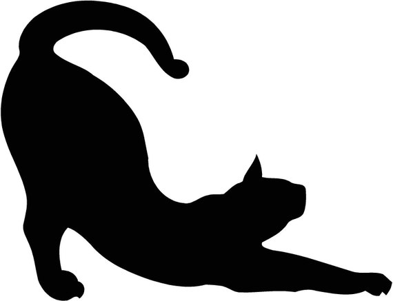 cat stretch vinyl decal/sticker