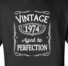 40th Birthday Gift Vintage1974 Aged To Perfection T shirt Funny Shirt ...