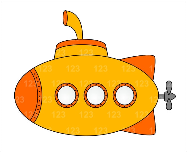 clipart yellow submarine - photo #10