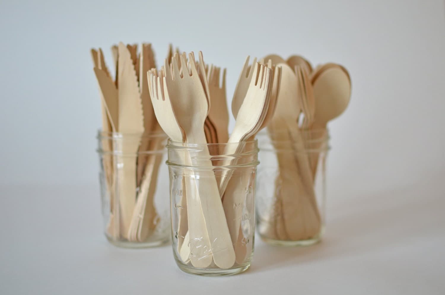 Disposable Wooden Utensils // Wooden Cutlery // Picnic Utensil