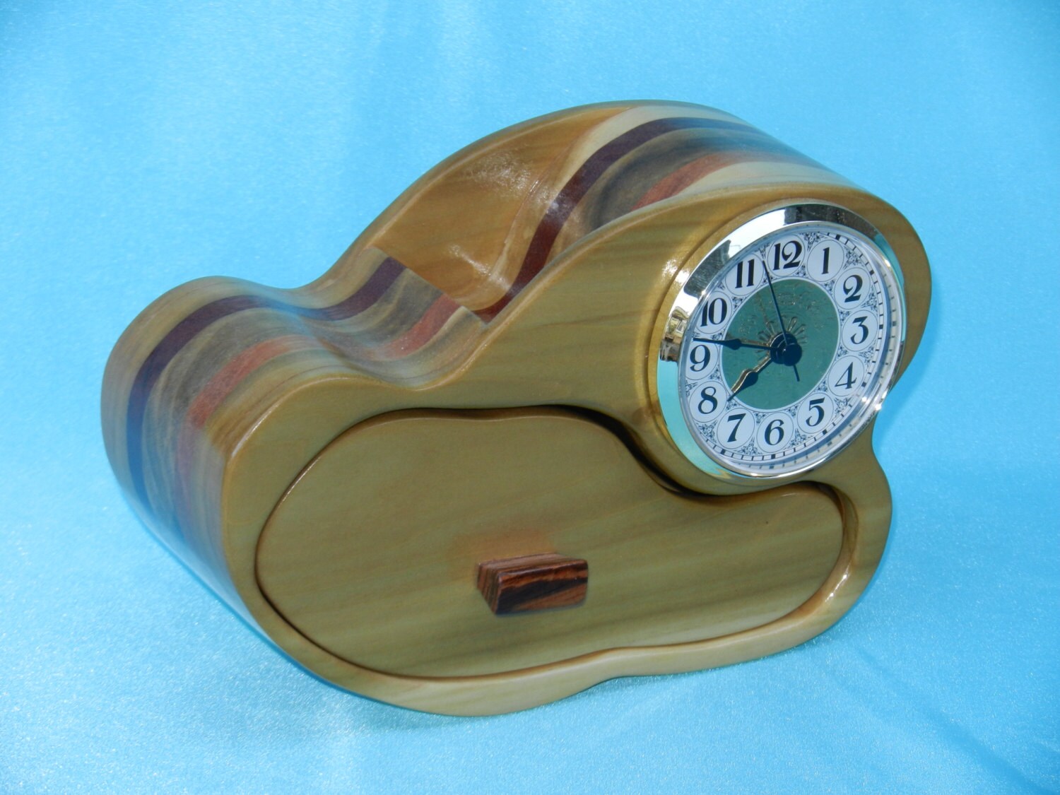 Single Drawer Band Saw Box Clock and Men's Valet