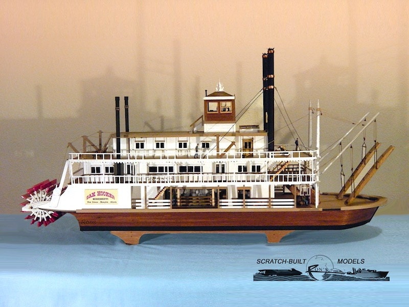 PLANS Mississippi Paddle Steamer Passenger / Cargo Boat