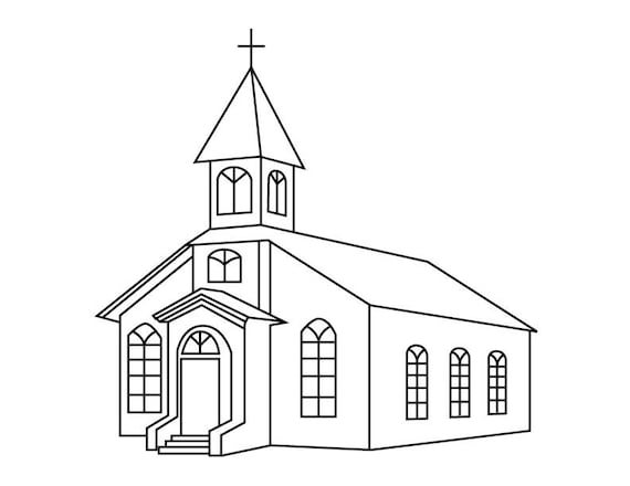 Download Church Coloring Page