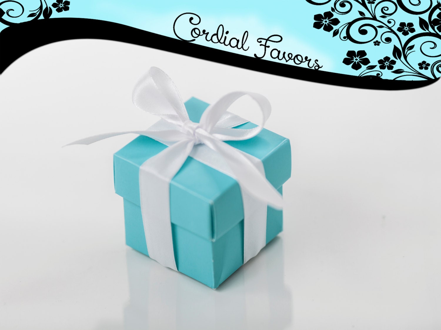 SALE Tiffany Blue Favor Box/gift box 20 with by CordialFavors