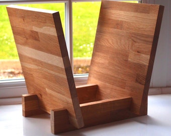 LP Vinyl Record Storage Stand/Rack in Solid Oak