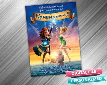 Tinkerbell Pirate Fairy Invitation