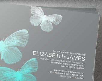 Butterflies Wedding invites