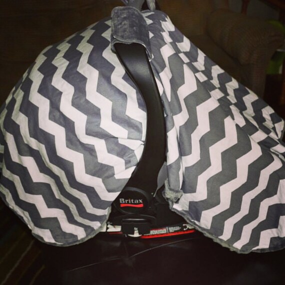 Car Seat Canopy cotton and minky keep the by SewAshleyDesigns