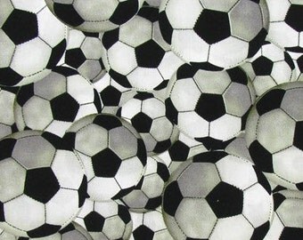 SOCCER BALL Fabric by the Yard Half Yard or Fat Quarter SOCCER