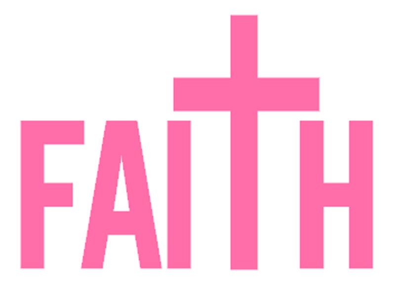 Vinyl Decal Faith w/ Cross Christian Decal Faith by JDGifts