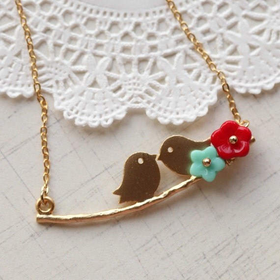 Cute Twin Birds Necklace