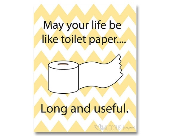 Bathroom Printable Toilet Paper Sign Funny Bathroom Quote
