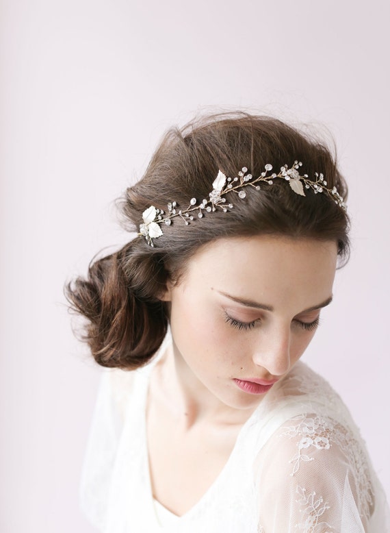 Bridal crystal hair vine - Crystal sparkle hair vine - Style # 408 - Made to Order