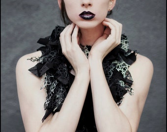 Cobweb Cabaret Boa by Kambriel - Cruelty Free - Vegan - Brand New & Ready to Ship!