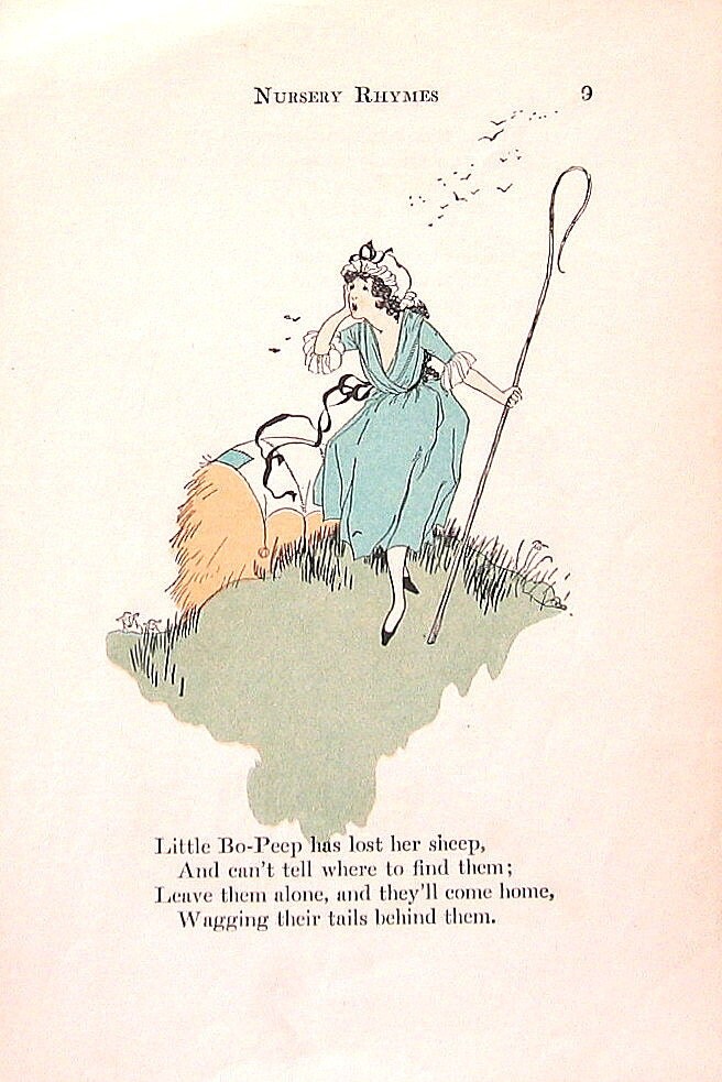 Little Bo Peep Banbury Cross Nursery Rhyme 1922 Nursery Rhyme