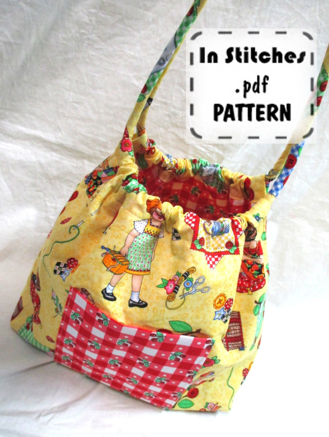 Bubble Bag PDF Purse Pattern-Two Sizes Hobo Shoulder Bag-EASY