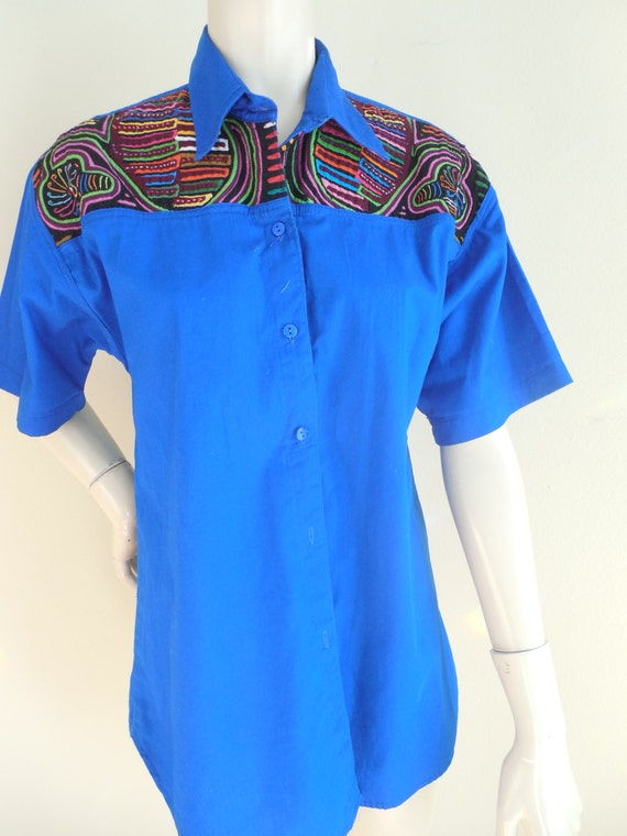 Handmade MOLA Shirt south american Indian Panama by stilettoRANCH
