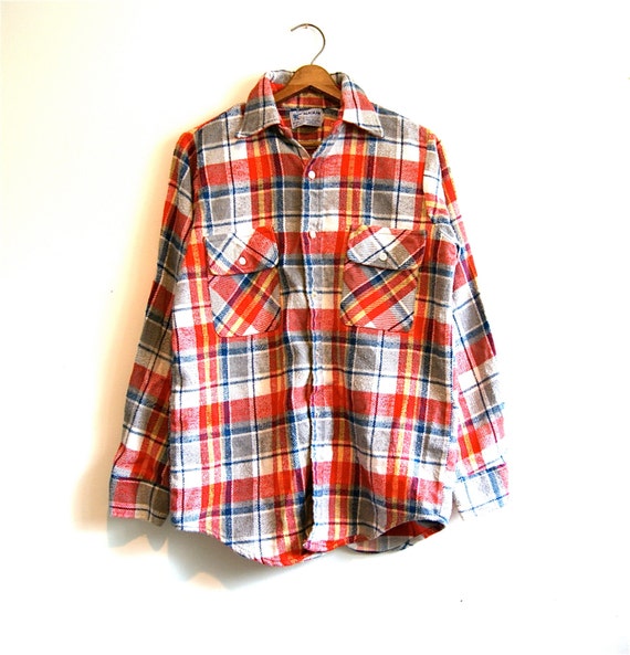 Heavy Flannel Plaid Shirt // The Alaskan // Vintage