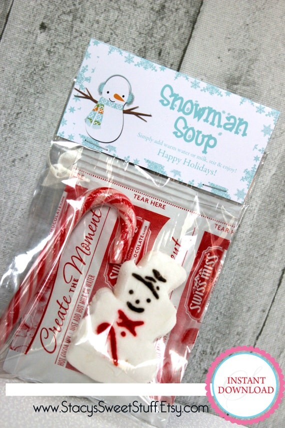 Snowman Soup Bag Topper, Holiday Bag Topper, Hot Chocolate ... Snowman Soup Bag Topper, Holiday Bag Topper, Hot Chocolate ...