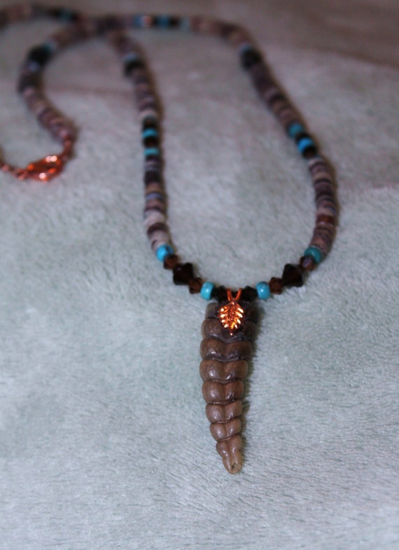 PRAIRIE Rattlesnake RATTLE Necklace with Turquoise Made in