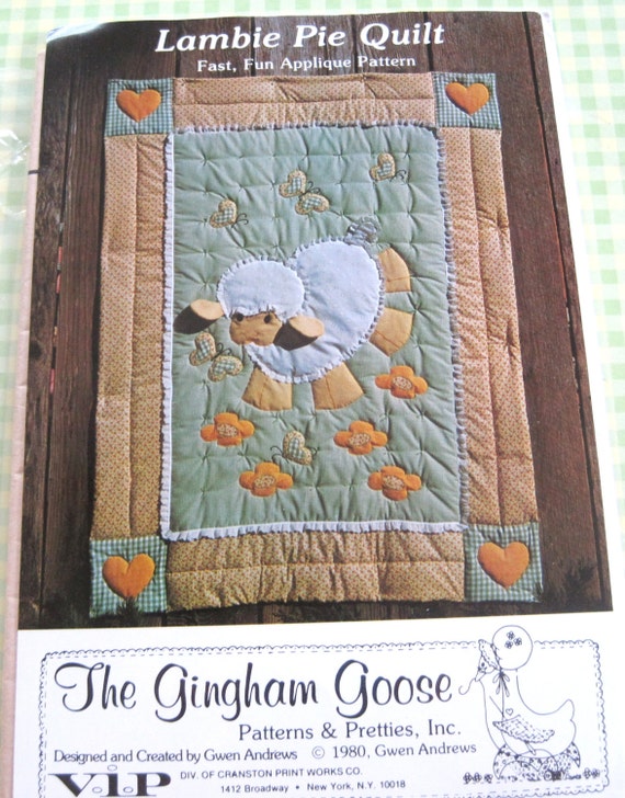 uncut-vintage-gingham-goose-lambie-pie-baby-by-ingrandmasattic