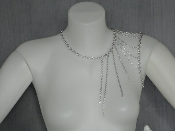 MEN or WOMEN's Body Chains SHOULDER Chain SIlver mixed