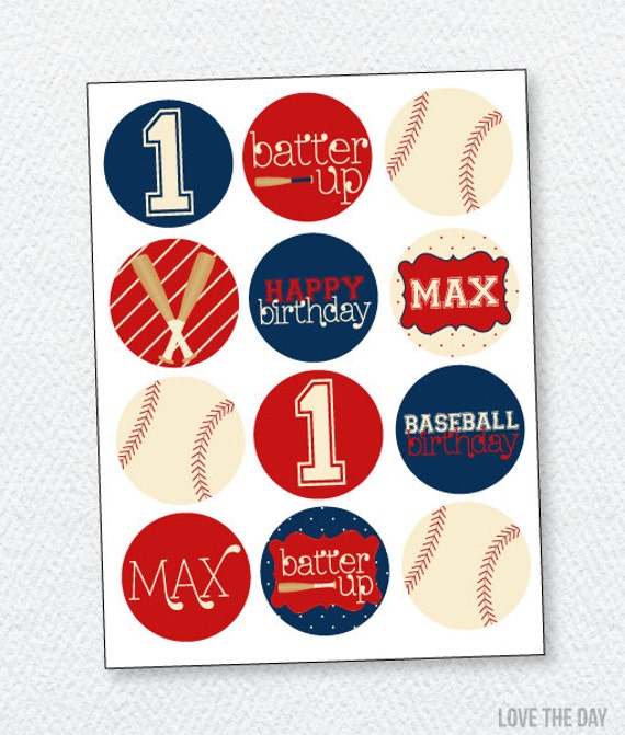 Baseball Birthday PRINTABLE Party Circles by Love The Day Il_570xn