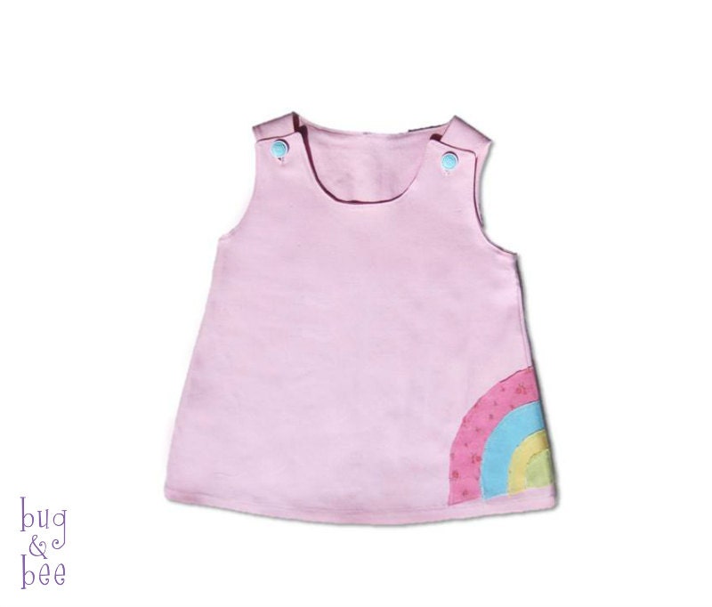 Baby girl jumper Rainbow A line dress by BUGnBEE on Etsy