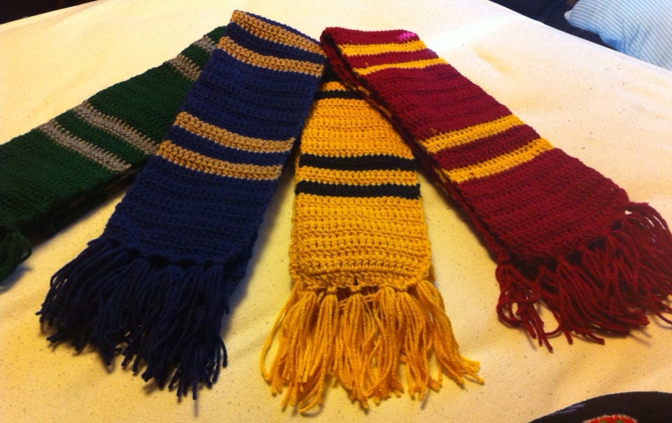 Hogwarts Scarves All Houses. Custom Available. by castinglines