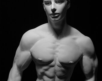 Standing Faun #14. Standing Male Nude Sculpture. Classical Greek Hellenism