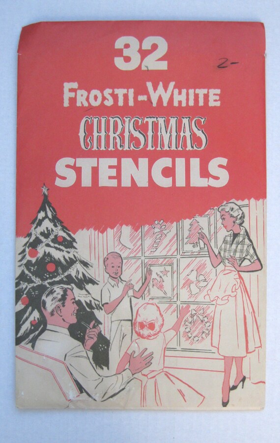 Christmas Stencils Glass Wax Window Decoration by QuiltCitySue