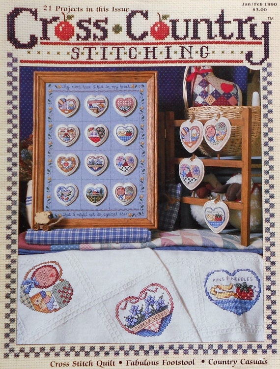 Cross Country Stitching VALENTINE SAMPLER & by ...