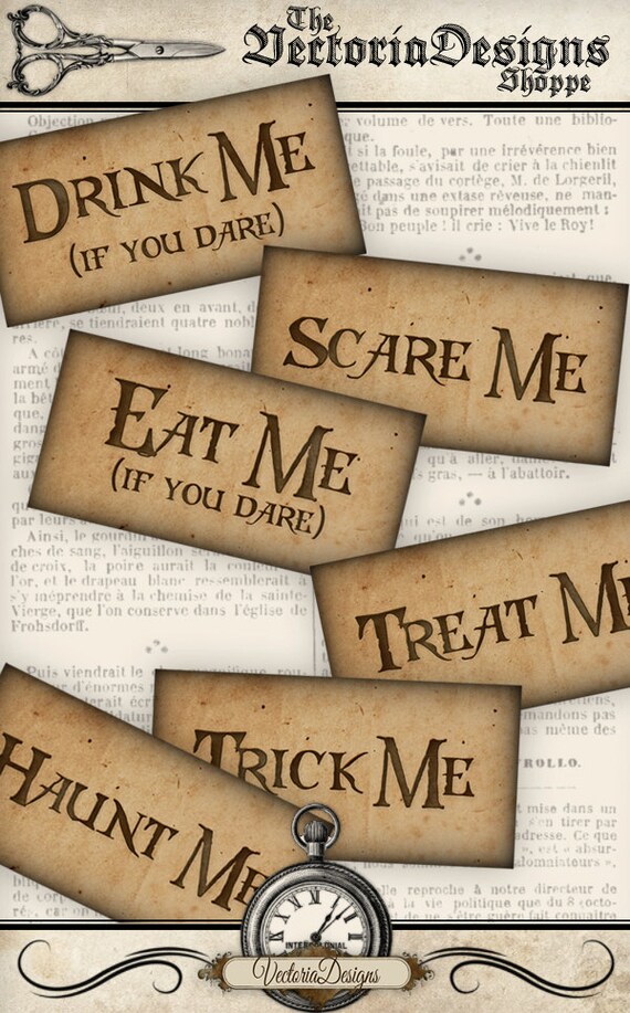 Drink Me Labels Free Printable