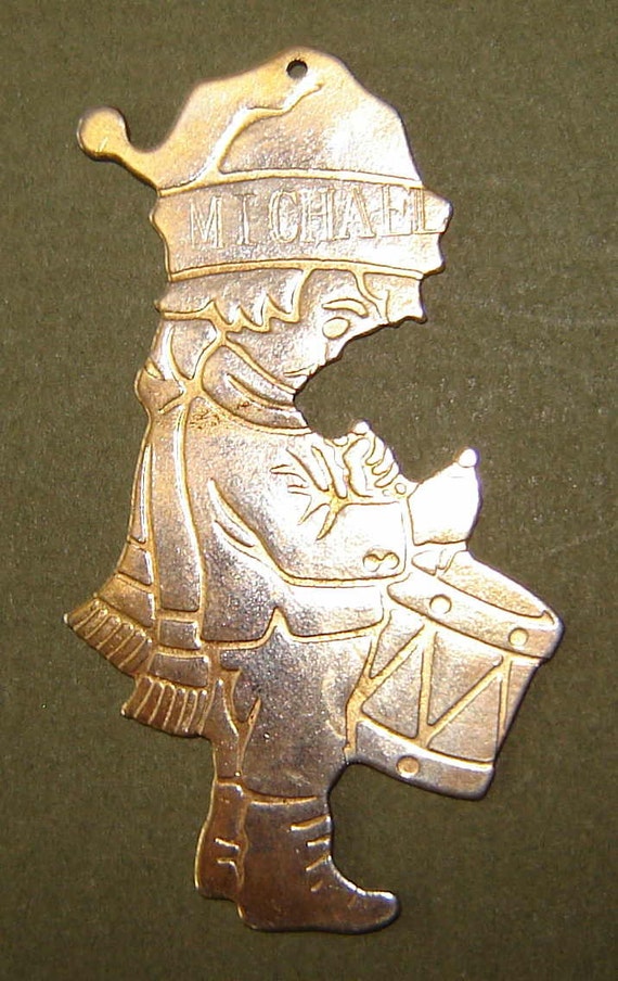 Vintage BRASS CHRISTMAS ORNAMENT Little Drummer