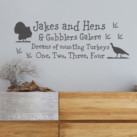 Turkey Hunting Wall Decal Nursery Wall Decal by VinylThingzWalls