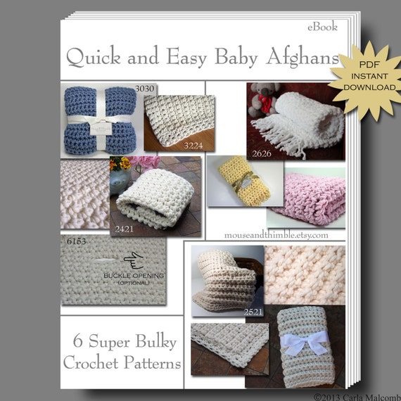 Easy & Fast - Super Bulky Baby Blanket - Crochet PATTERNS ...